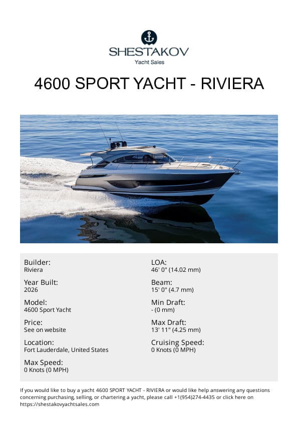 4600 SPORT YACHT - 4600 Sport Yacht - 2026