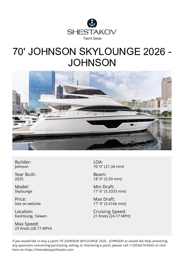 70' Johnson Skylounge 2026 - Skylounge - 2026