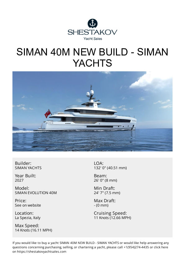 SIMAN 40M New Build - SIMAN EVOLUTION 40M - 2027