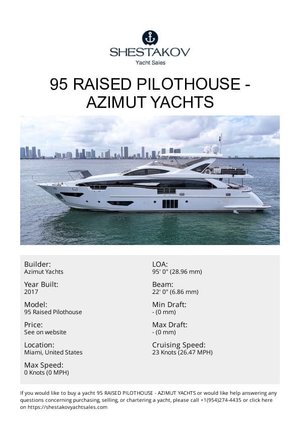 95 Raised Pilothouse - 95 Raised Pilothouse - 2017