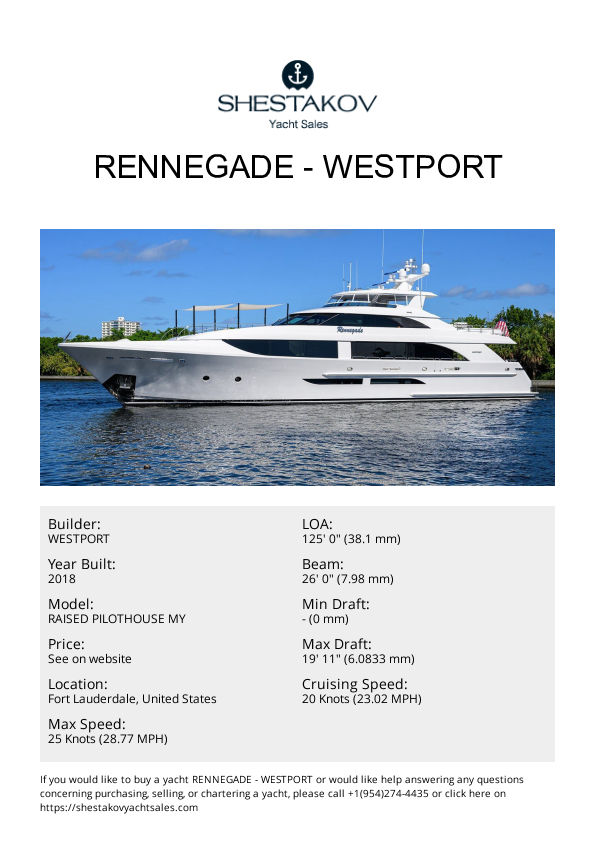 RENNEGADE - RAISED PILOTHOUSE MY - 2019