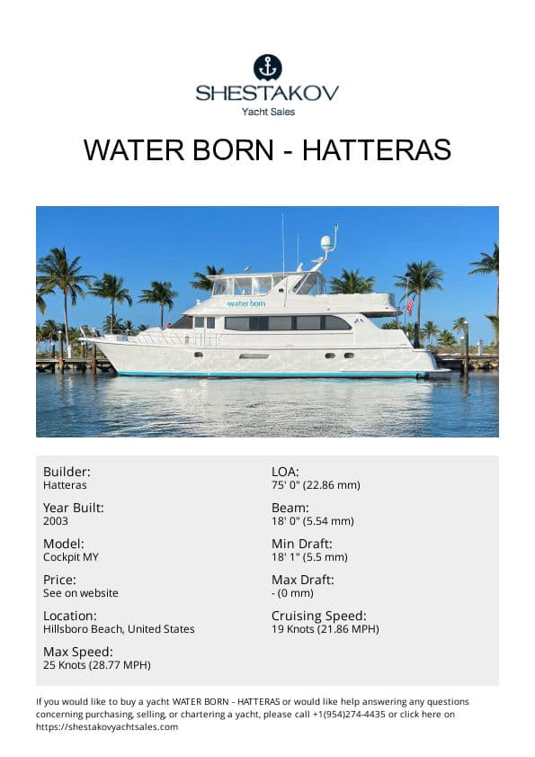 WATER BORN - Cockpit MY - 2003