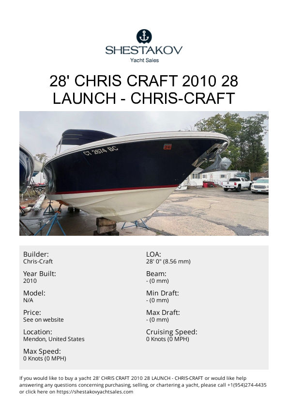 28' Chris Craft 2010 28 Launch - undefined - 2010