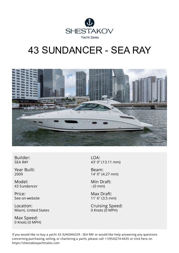 43 Sundancer - 43 Sundancer - 2009