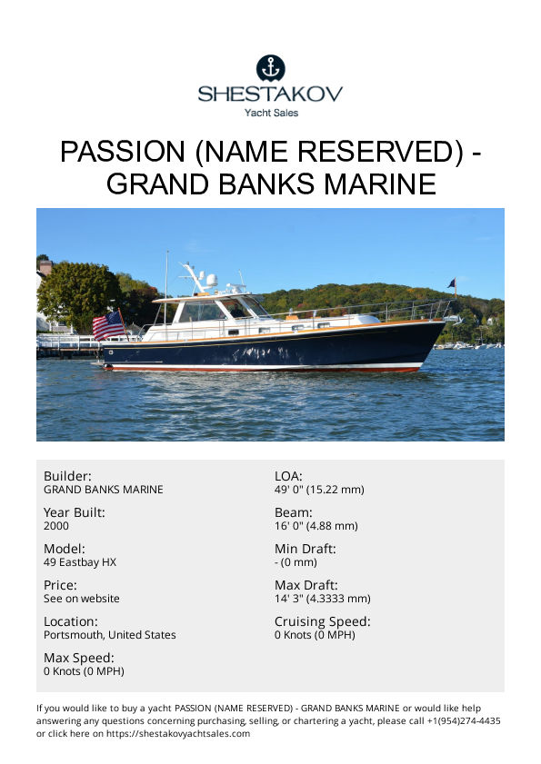 PASSION (name reserved) - 49 Eastbay HX - 2000