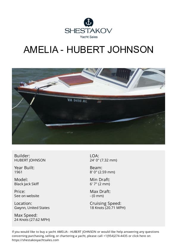 Amelia - Black Jack Skiff - 1961