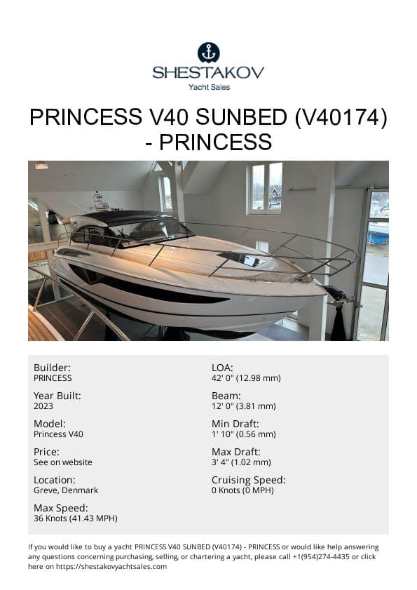Princess V40 Sunbed (V40174) - Princess V40 - 2024