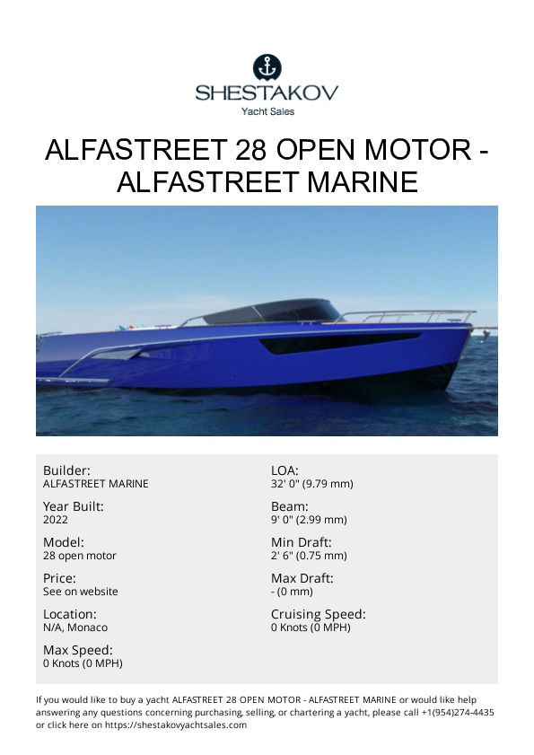 Alfastreet 28 open motor - 28 open motor - 2022