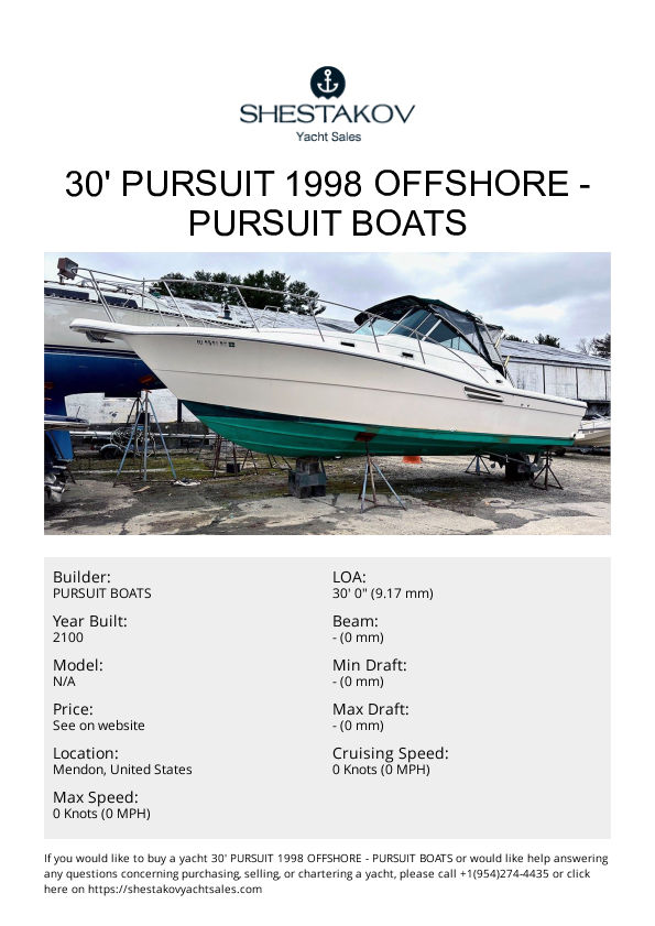 30' Pursuit 1998 Offshore - undefined - 1998