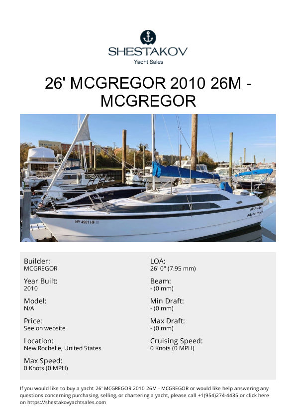 26' McGregor 2010 26M - undefined - 2010