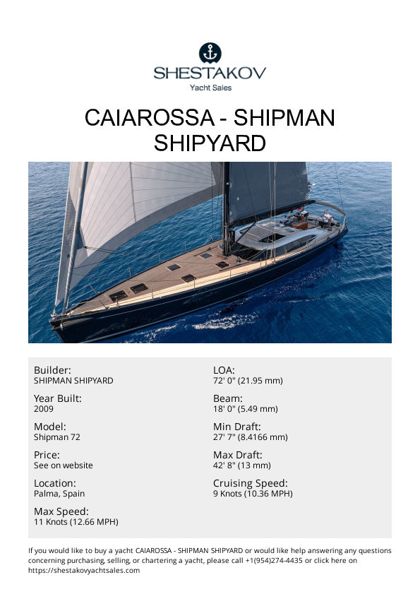 CAIAROSSA - Shipman 72 - 2009