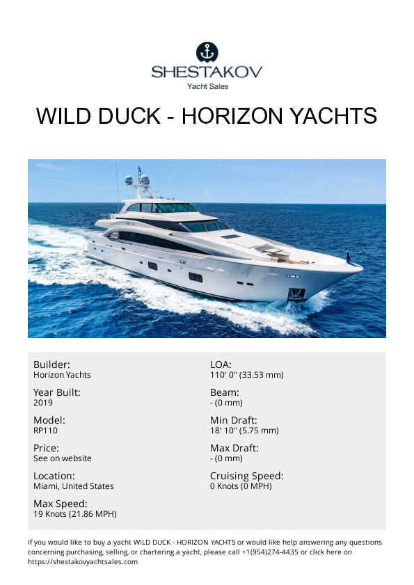 WILD DUCK - RP110 - 2019