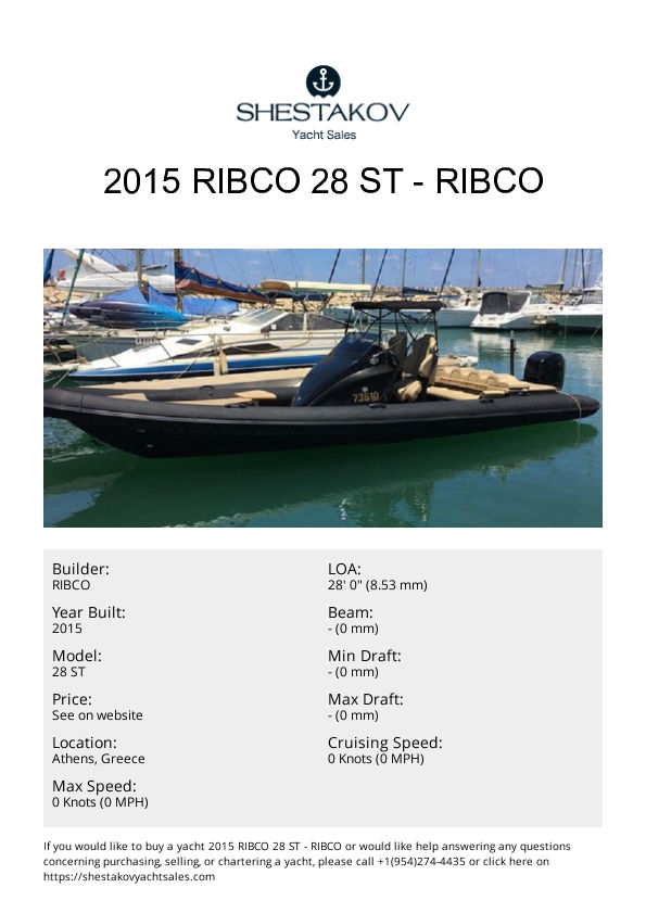 2015 Ribco 28 ST - 28 ST - 2015