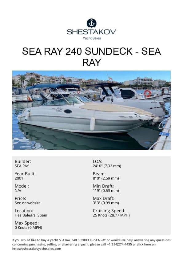 Sea Ray 240 Sundeck - undefined - 2001
