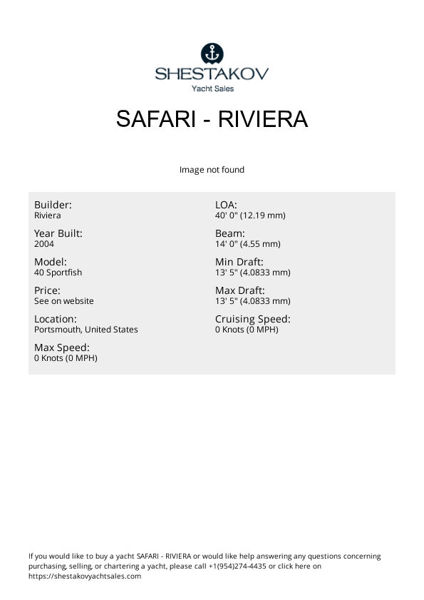 SAFARI - 40 Sportfish - 2004