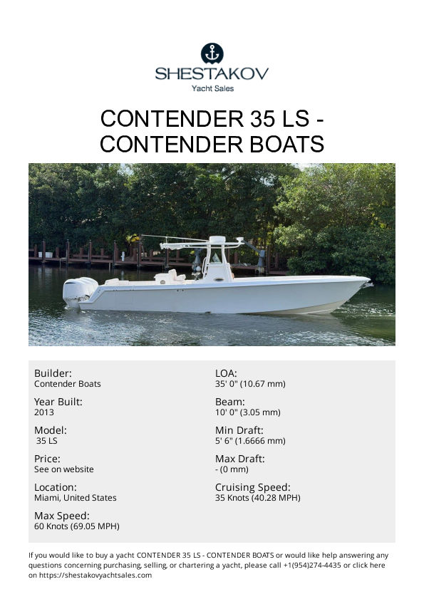 Contender 35 LS -  35 LS - 2013