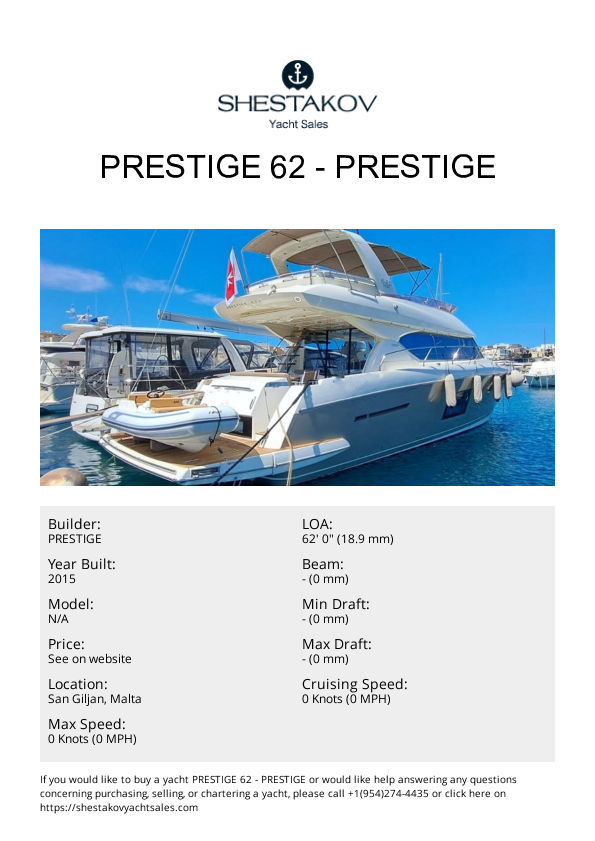 Prestige 62 - undefined - 2015