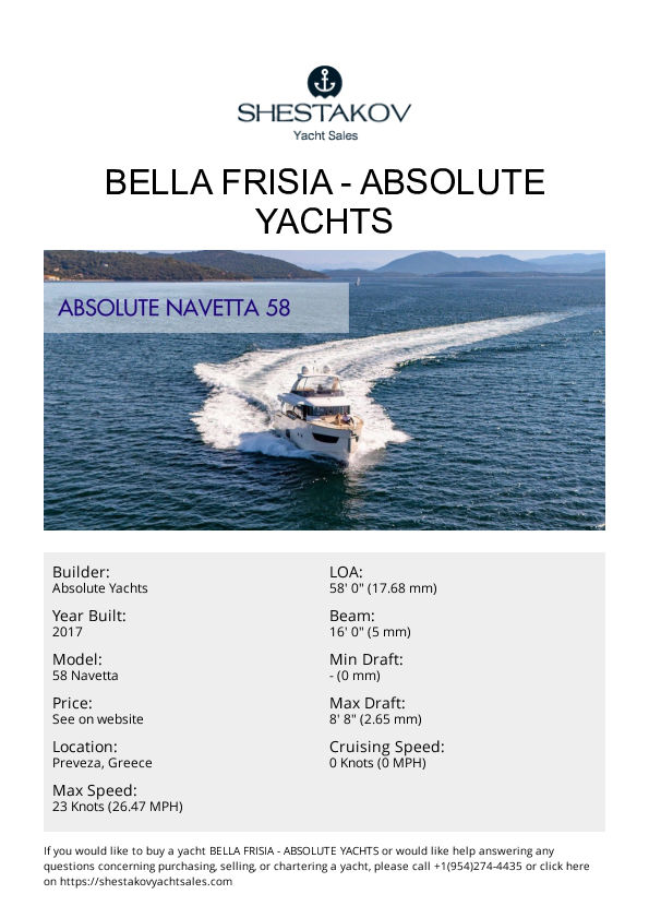 Bella Frisia - 58 Navetta - 2017
