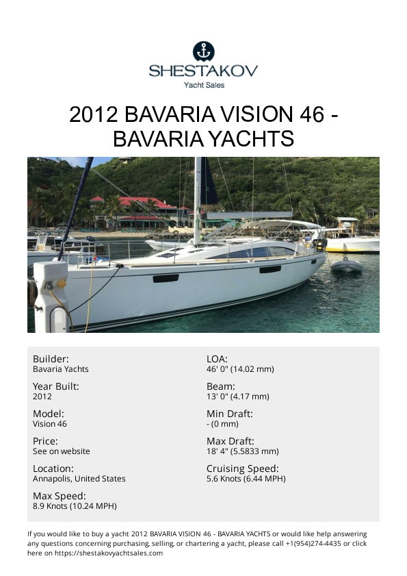 2012 Bavaria Vision 46 - Vision 46 - 2012