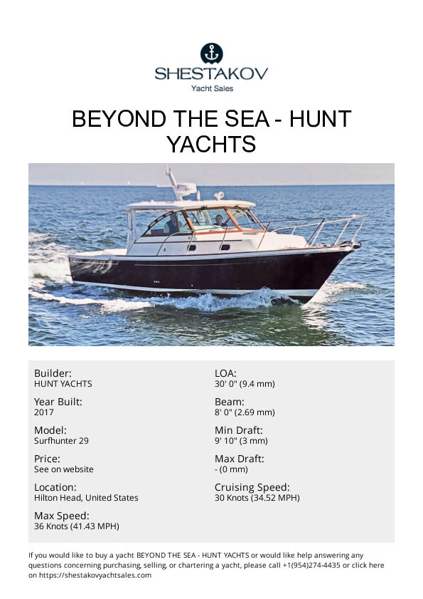 Beyond the Sea - Surfhunter 29 - 2017