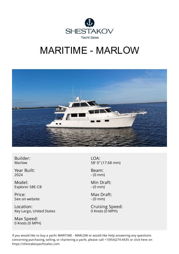 MARITIME - Explorer 58E-CB - 2024