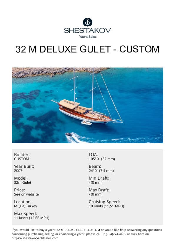 32 M DELUXE GULET - 32m Gulet - 2007
