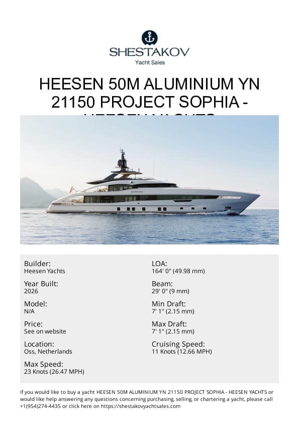 HEESEN 50M ALUMINIUM YN 21150 PROJECT SOPHIA - undefined - 2026