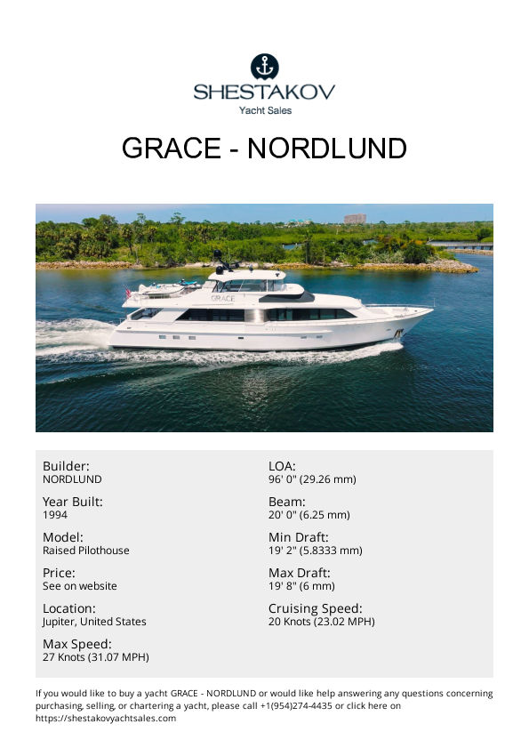 GRACE - Raised Pilothouse - 1995