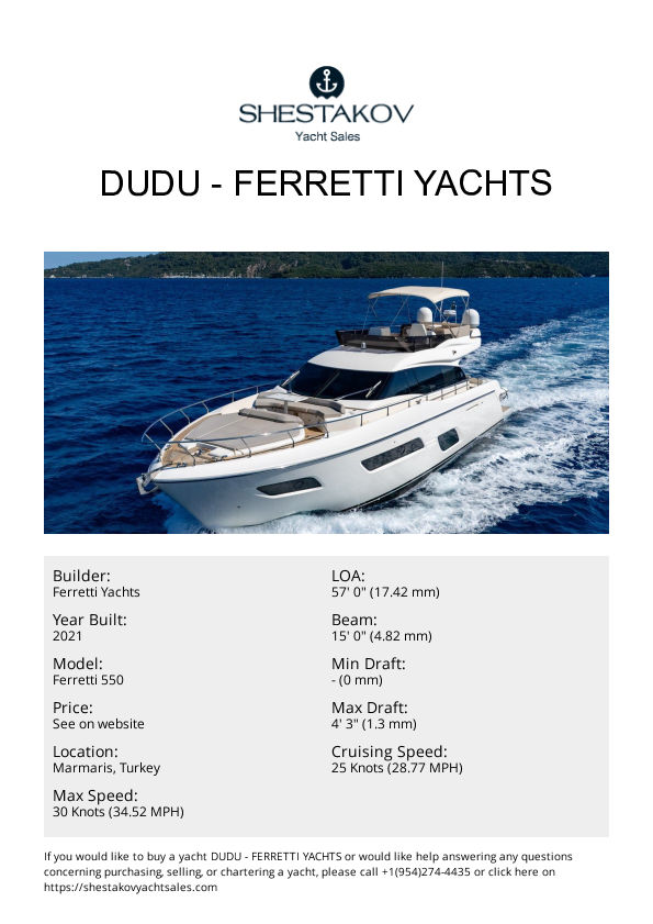 DUDU - Ferretti 550 - 2021