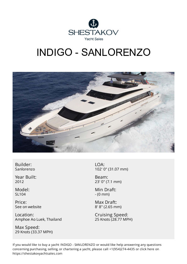 Indigo - SL104 - 2012
