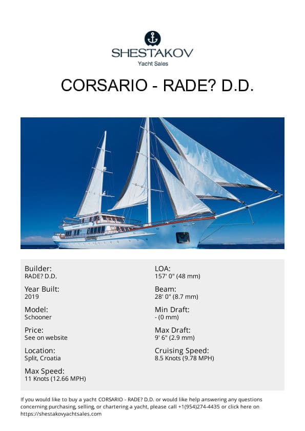 CORSARIO - Schooner - 2019