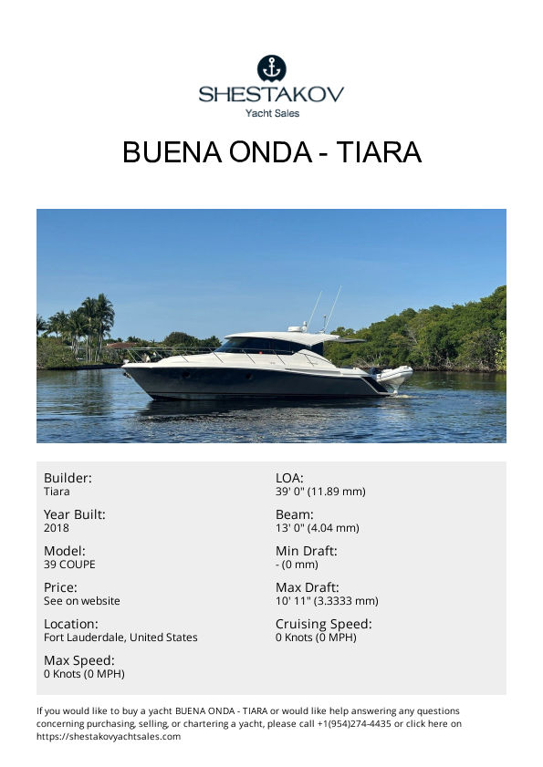 BUENA ONDA - 39 COUPE - 2018