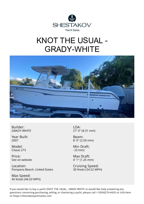 knot the usual - Chase 273 - 2007