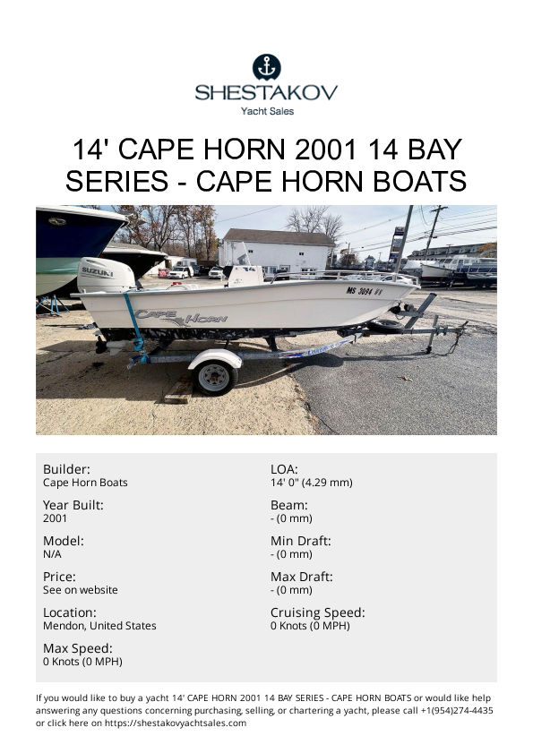 14' Cape Horn 2001 14 Bay Series - undefined - 2001