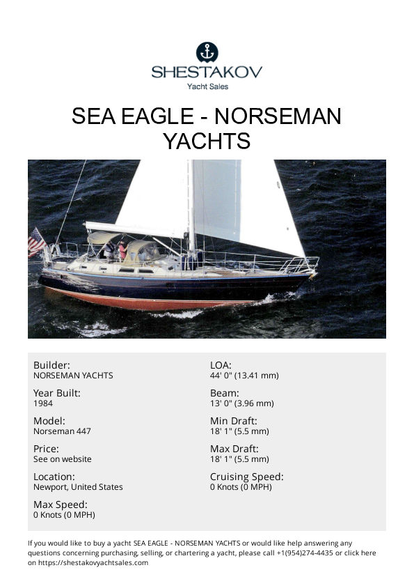 SEA EAGLE - Norseman 447 - 1984