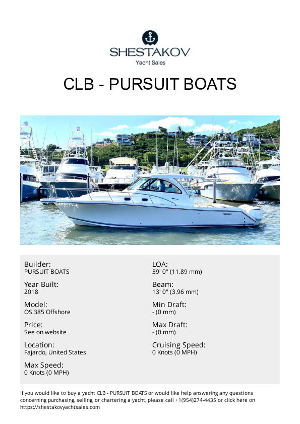 CLB - OS 385 Offshore - 2018