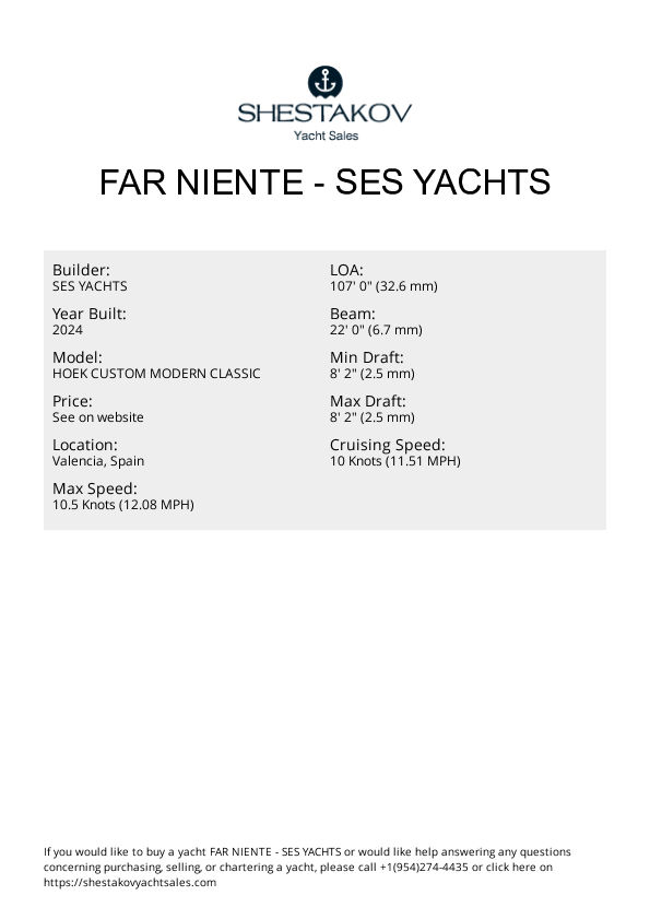 FAR NIENTE - HOEK CUSTOM MODERN CLASSIC - 2024