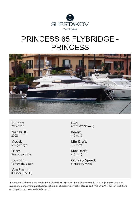 Princess 65 Flybridge - 65 Flybridge - 2003