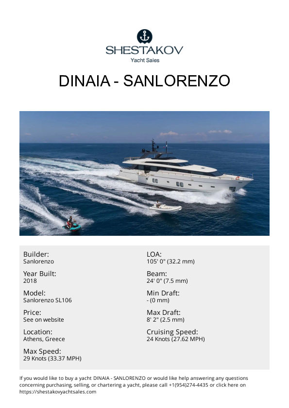 DINAIA - Sanlorenzo SL106 - 2018