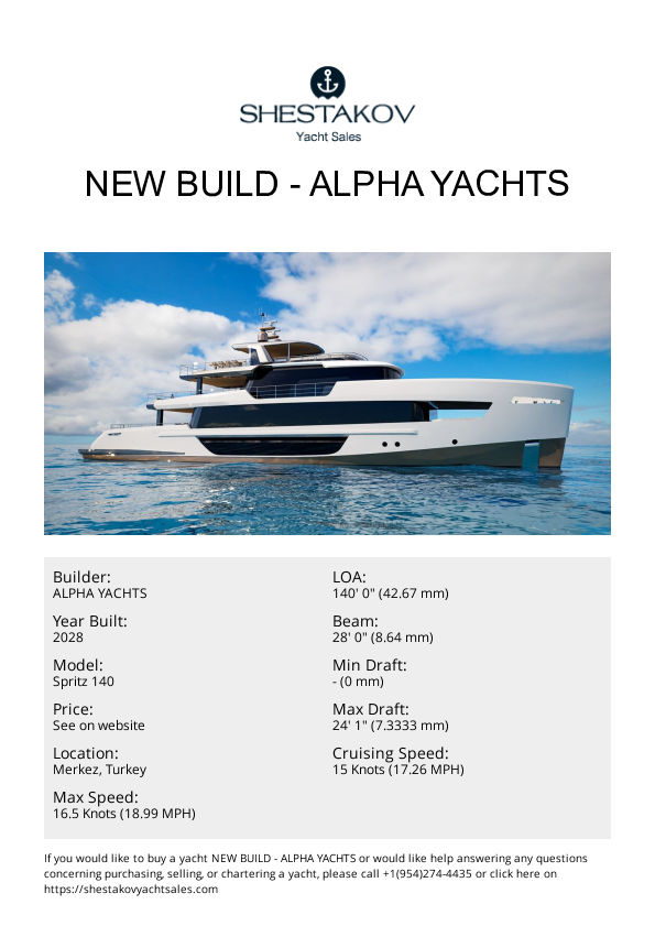 New Build - Spritz 140 - 2028