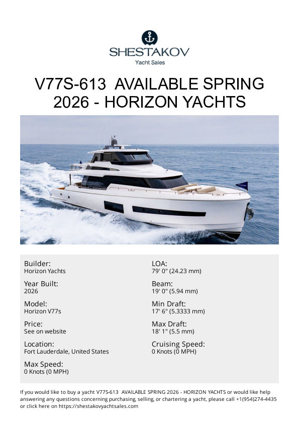 V77s-613  AVAILABLE SPRING 2026 - Horizon V77s - 2026