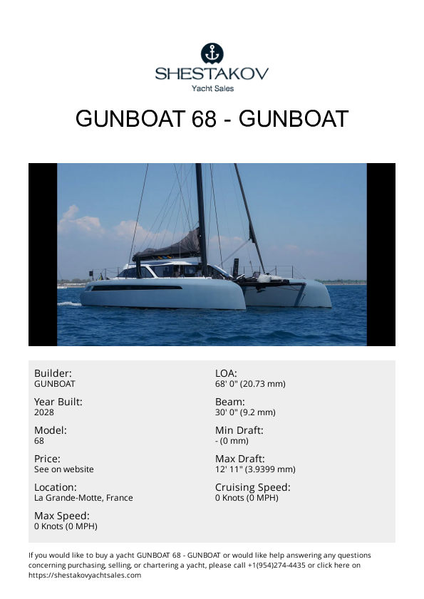 GUNBOAT 68 - 68 - 2028