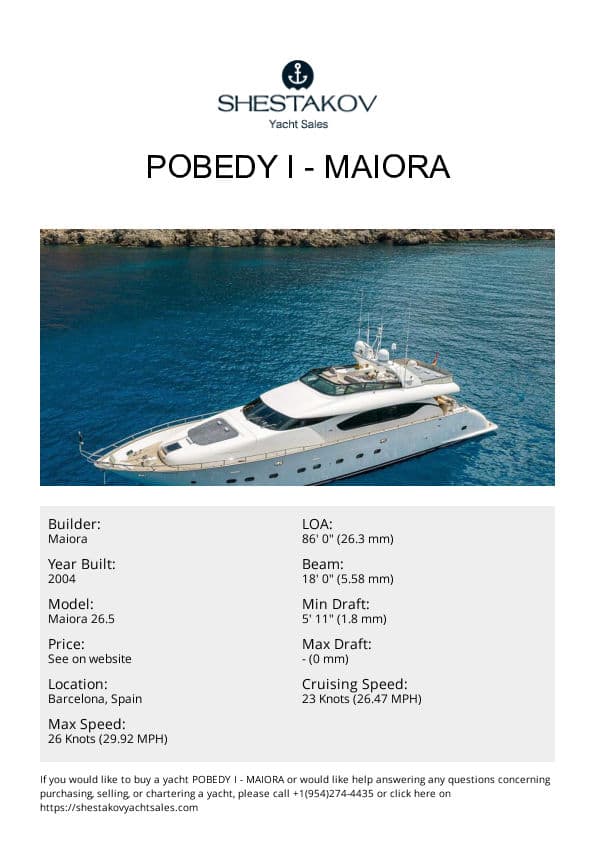 POBEDY I - Maiora 26.5 - 2004