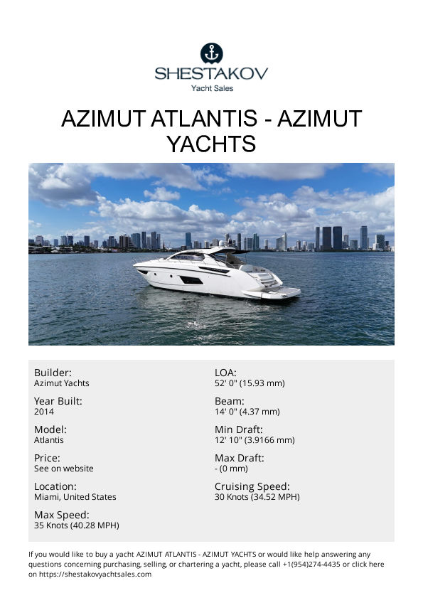Azimut Atlantis - Atlantis - 2014