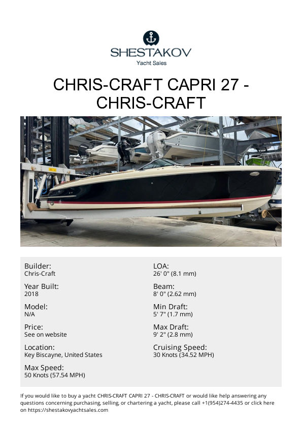 Chris-Craft Capri 27 - undefined - 2018