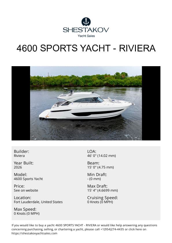 4600 SPORTS YACHT - 4600 Sports Yacht - 2026