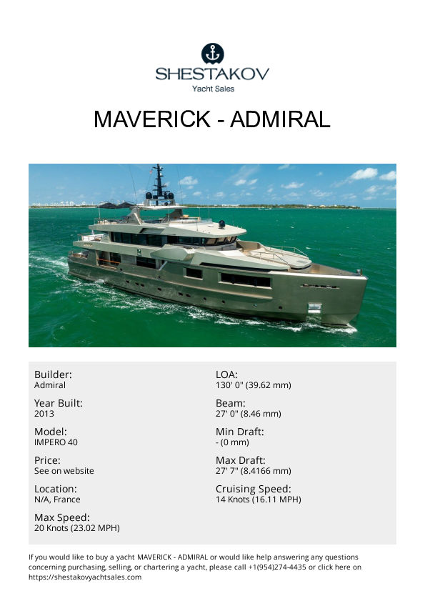 MAVERICK - IMPERO 40 - 2013