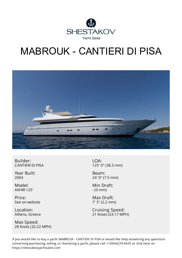 MABROUK - AKHIR 125' - 2004