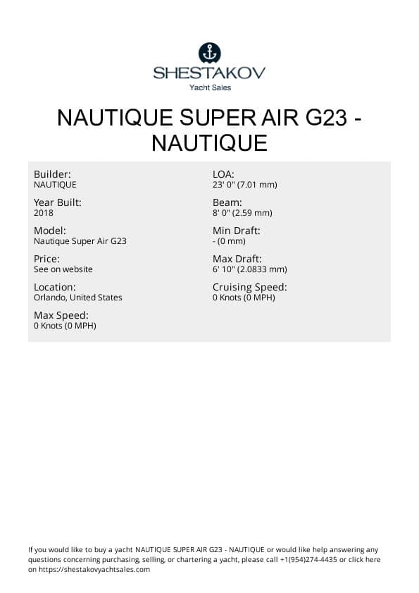 Nautique Super Air G23 - Nautique Super Air G23 - 2018