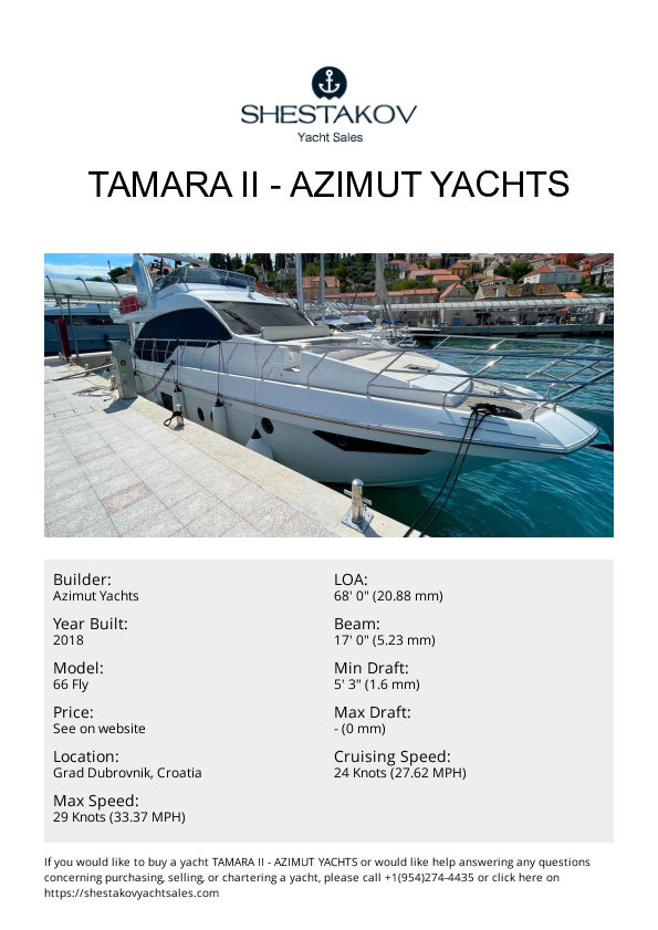 TAMARA II - 66 Fly - 2018